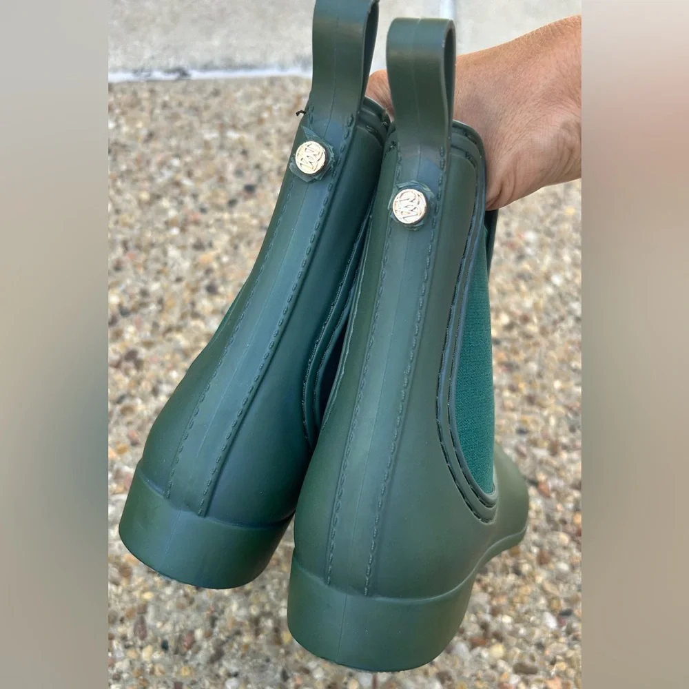 Catherine Malandrino Women's Briellie Bow Rain Boot in Green EUR‎ 39 US 8-8.5